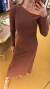 Vestido marrom café Eloah - loja online