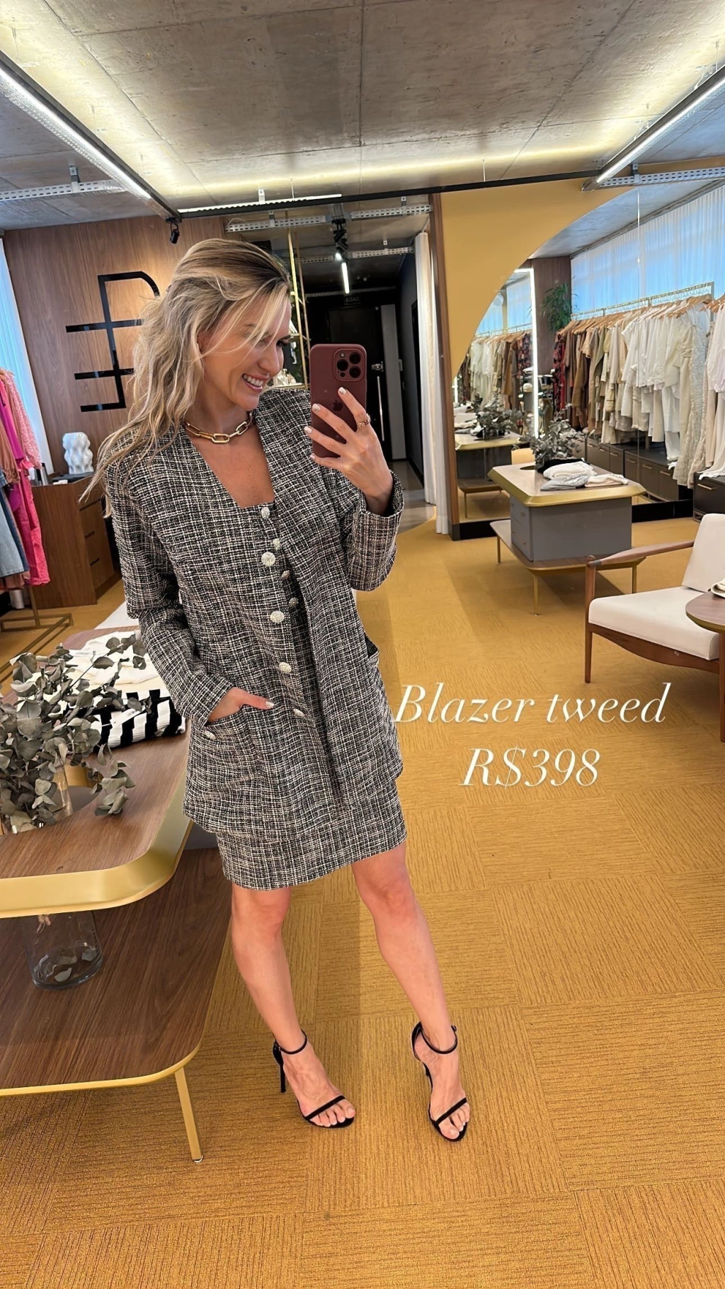 Blazer em Tweed