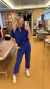 Conjunto viscolinho azul Tassia - comprar online