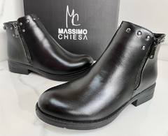 BOTAS BAJAS CUERO MASSIMO CHIESA - comprar online
