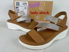 SANDALIAS BAJAS ECO CUERO LADY STORK en internet
