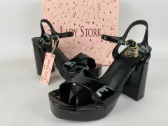 SANDALIAS FIESTA PLATAFORMA BAJA CHAROL LADY STORK - comprar online