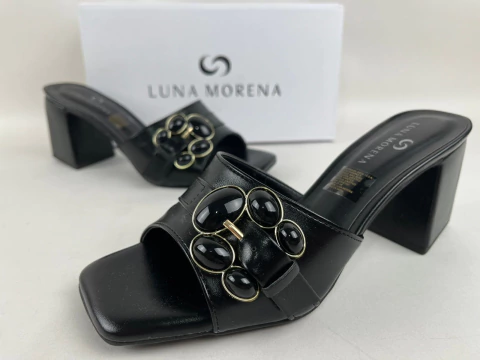 SANDALIAS ALTAS ECO CUERO LUNA MORENA