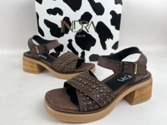 SANDALIAS ALTAS CUERO INDRA - tienda online