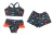 Conjunto trio biquíni infantil - TOP + calcinha + shortinho praia