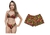 Conjunto feminino biquíni de base com bojo + short de praia