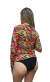 Conjunto de praia feminino proteção solar UV50+ (blusa e calcinha) na internet