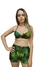 Conjunto feminino biquíni de base com bojo + short de praia