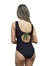 Maiô feminino disfarça barriga recorte estampado com bojo alça larga - Gérbya