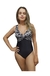 Maiô feminino disfarça barriga recorte estampado com bojo alça larga - comprar online