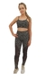 Conjunto fitness top e calça legging zero transparência com detalhe de tela