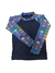 Conjunto infantil proteção UV menino - camiseta raglan e sunga boxer 0 a 16 anos