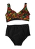 Biquíni plus size sem bojo com detalhe transpassado e calcinha cintura alta hotpants