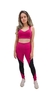 Conjunto fitness top alça larga e calça legging zero transparência com detalhe de tela na internet