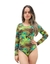 Maiô Adulto Feminino Manga Longa Proteção Uv Sem Bojo