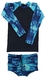 Imagem do Conjunto infantil proteção UV menino - camiseta raglan e sunga boxer 0 a 16 anos