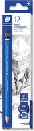 STAEDTLER Lápis de desenho Mars Lumograph grafite artístico, muito rígido, grafite colado resistente à ruptura, pacote com 12, 100-nB