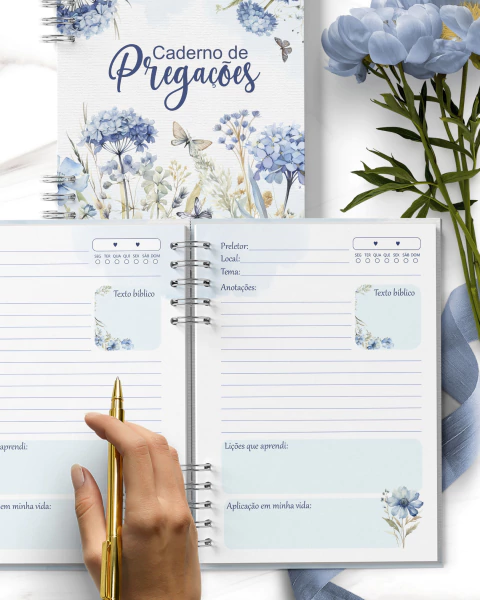 Caderno de Pregação Blue - comprar online