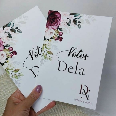 Caderno de Votos Casamento - Par - comprar online