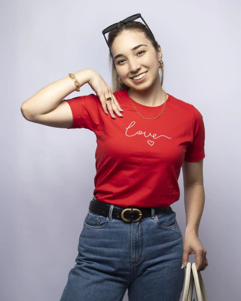 T-shirt Love Coração - Vermelha - comprar online