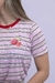 T-shirt Listradinha Framboesa - comprar online