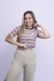 T-shirt Listradinha Flor