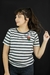 T-Shirt Listradinha Tulipa Off White