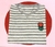 T-Shirt Listradinha Tulipa Cinza