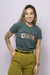 T-shirt But First Coffee - Verde Militar