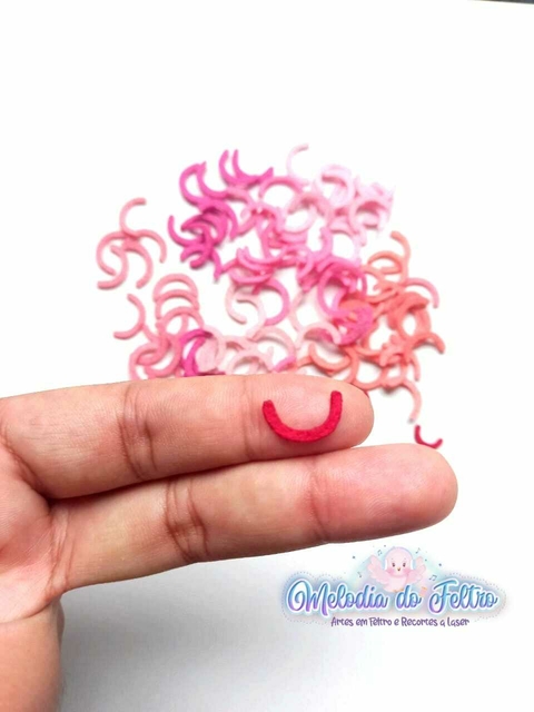 Aplique Boca fininha em feltro- 50 unidades