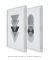 Quadro Decorativo Escandinavo Cinza Triângulos e Círculos com Textura - Composição com 2 Quadros - Quadros Incríveis