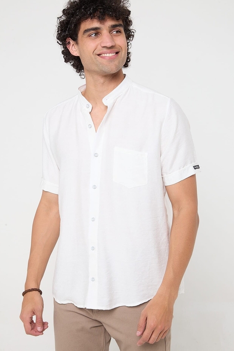 CAMISA MANGA CORTA - CUELLO MAO (25-3012)