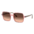 Lentes de Sol Ray-Ban Square 1973 1282/A5 Rosa Transparente/Marron Degrade