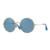Lentes de Sol Ray-Ban Oval 3592 001/f7 Dorado/Azul Liso