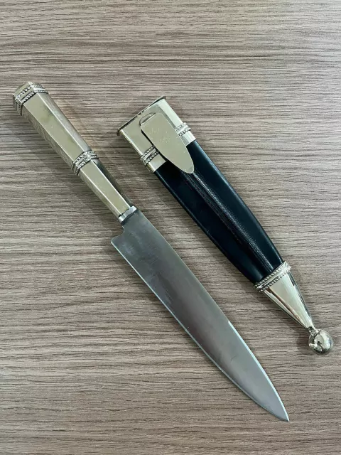 Cuchillo cabo alpaca PICAZO hoja de 18 cm