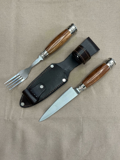 Juego cuchillo y tenedor con alpaca