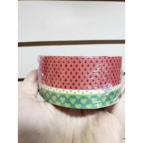 Fita gorgurão N9 estampada - frutas