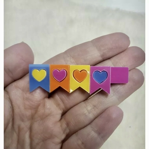 Hair clip Bandeirinhas junina