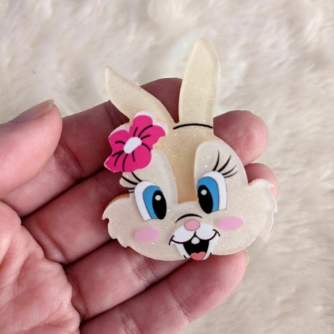 Aplique acrílico coelinha da Páscoa