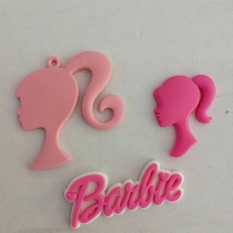 Aplique e Pingente emborrachado Barbie