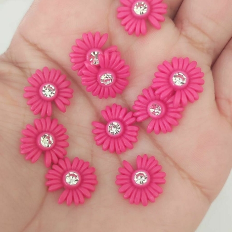 Florzinha de plástico 14mm - pc com 10