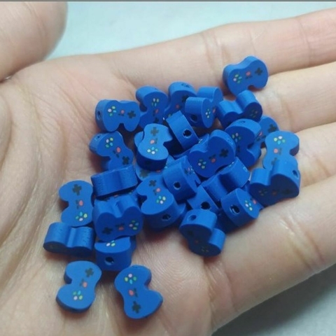 Aplique fimo com passante controle - pct com 25un