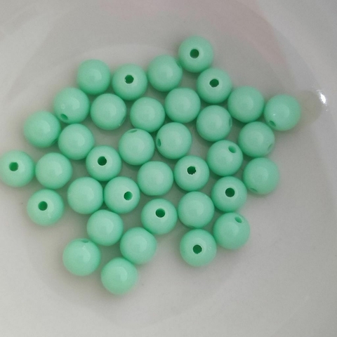 Miçanga Bolinha leitosa Verde Candy (8mm)