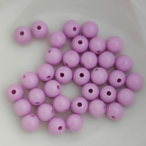 Miçanga Bolinha leitosa Lilas Candy (8mm)