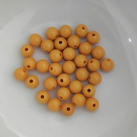 Miçanga Bolinha leitosa Caramelo (8mm)