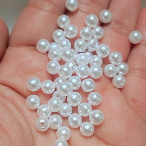 Perola Miçanga Branco 6mm