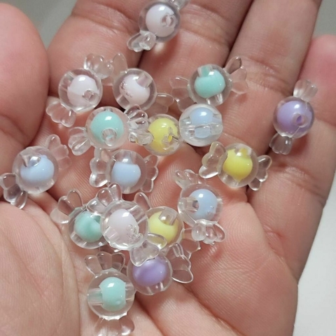 Miçanga Bala translucida colorida candy