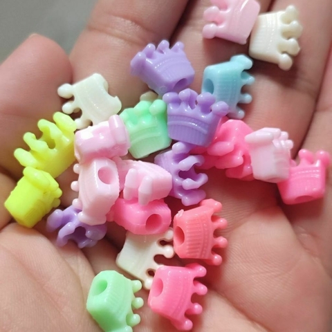 Miçanga coroa com furo largo