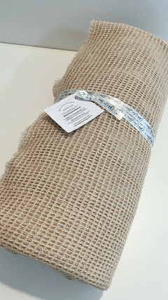 Manta Pie de Cama Cubre Sillón NIDO DE ABEJA BEIGE 180cm x 130cm - comprar online