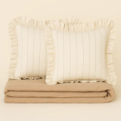 SET 2 fundas almohadón volados 60x60 + Pie de Cama en internet